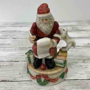 Santa Claus Musical figure plays “Santa Claus is coming to town vintage 1990